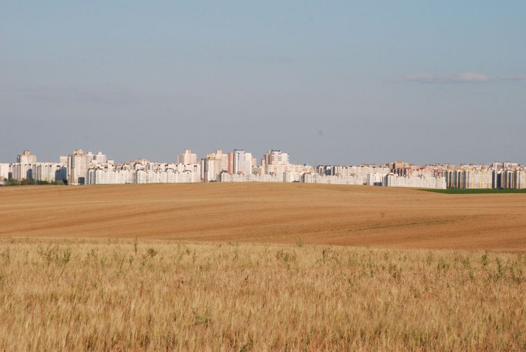 Minsk view from field